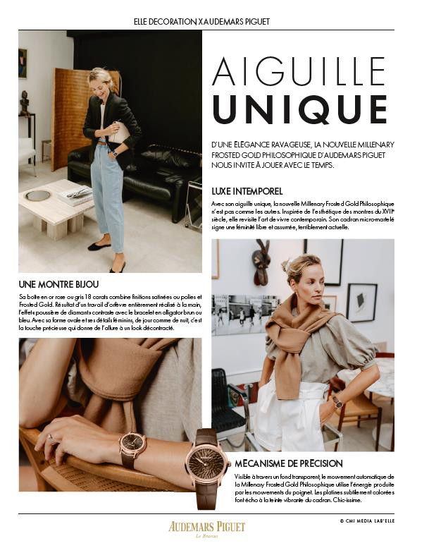 Cas de campagne Audemars Piguet x ELLE x ELLE Décoration